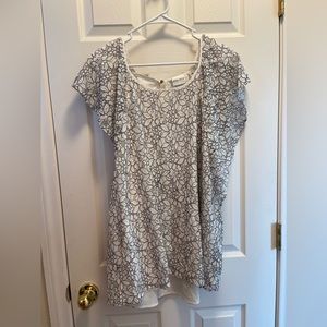 **SOLD** Flowy Lace Blouse with Silky Underlay